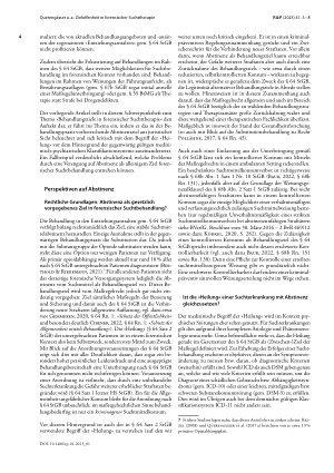 Vorschauseite 2: Zieloffenheit in forensischer Suchttherapie – Alternativen zur impliziten Abstinenzorientierung sind rechtlich zulässig und therapeutisch sinnvoll