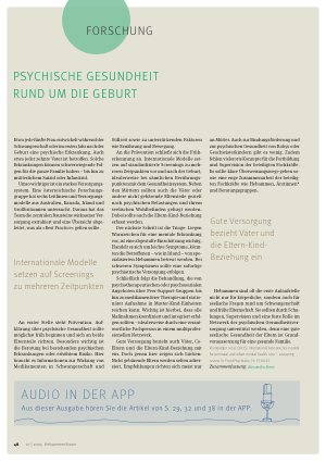 Vorschauseite 1: Psychische Gesundheit rund um die Geburt