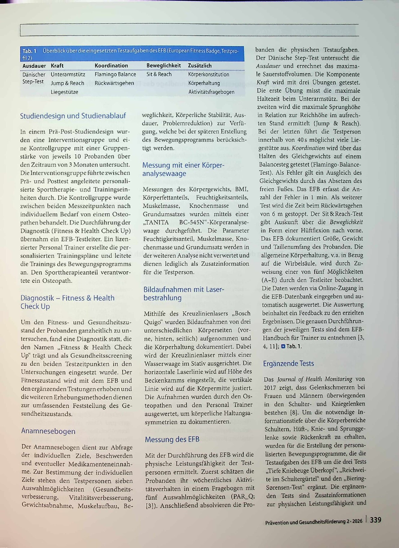 Vorschauseite 2: Personalisiertes Training. Trainingsgestaltung auf Grundlage des Fitness & Health Check Up – eine randomisierte Studie