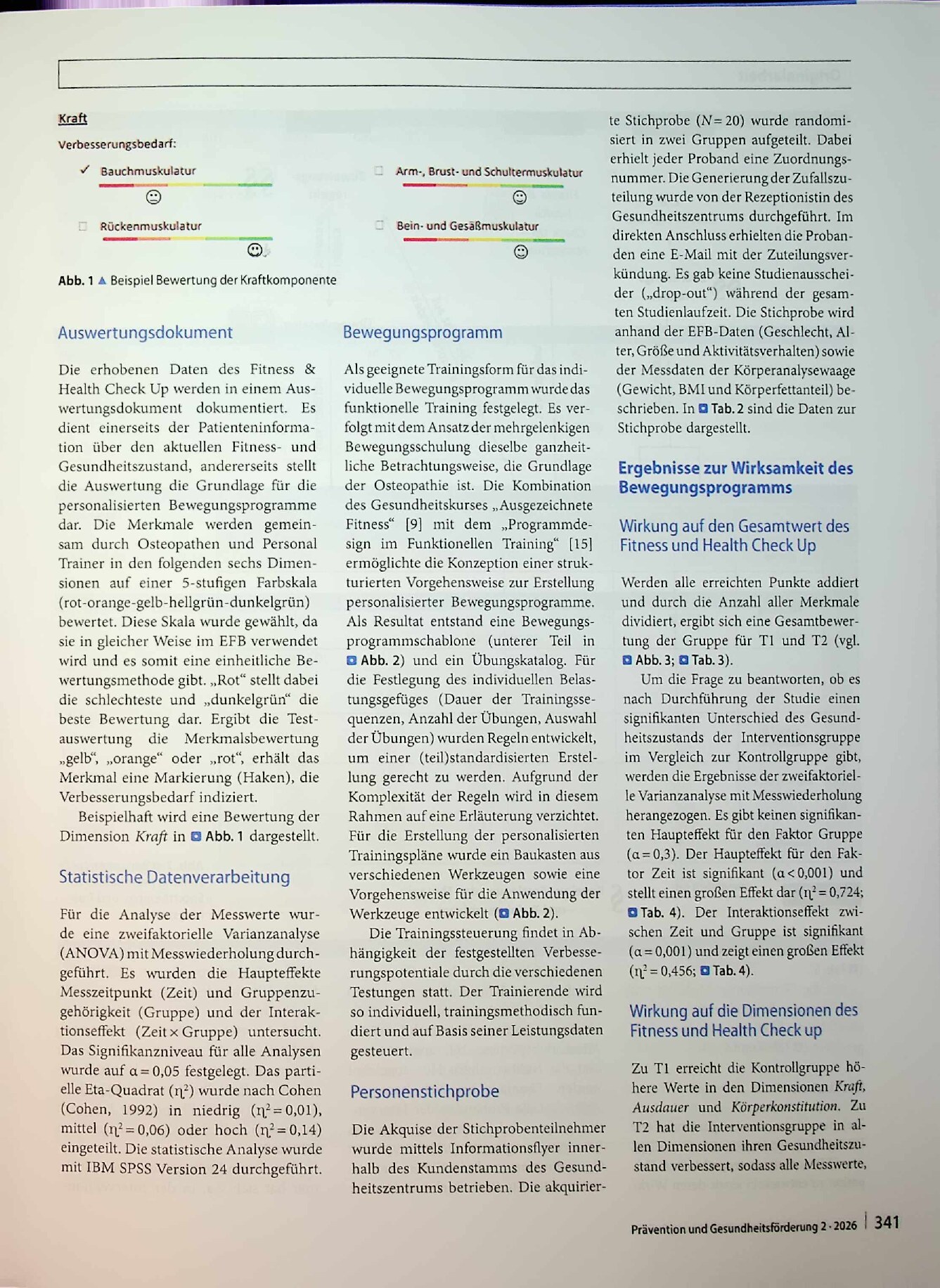 Vorschauseite 4: Personalisiertes Training. Trainingsgestaltung auf Grundlage des Fitness & Health Check Up – eine randomisierte Studie