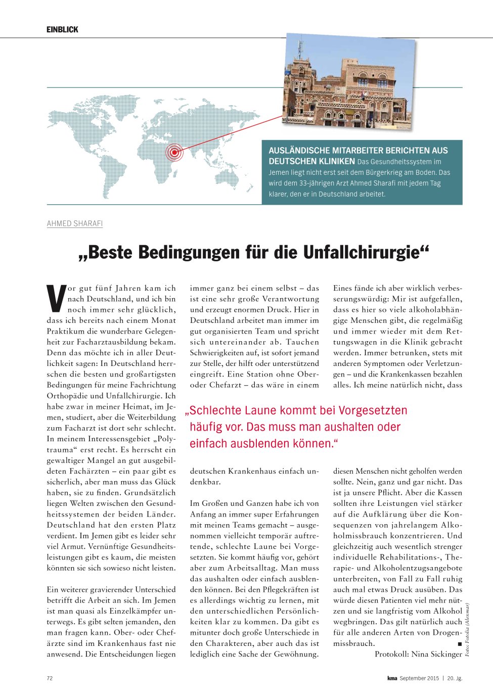 Vorschauseite 1: „Beste Bedingungen für die Unfallchirurgie“