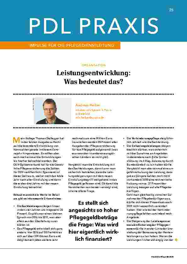 Vorschauseite 1: Leistungsentwicklung: Was bedeutet das?