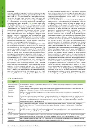 Vorschauseite 2: Geschlechtsidentität im Berufsalltag aus handlungswissenschaftlicher Sicht: Erfahrungen von trans* Personen – eine qualitative Interviewstudie