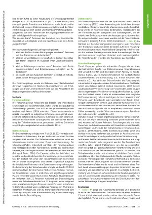 Vorschauseite 3: Geschlechtsidentität im Berufsalltag aus handlungswissenschaftlicher Sicht: Erfahrungen von trans* Personen – eine qualitative Interviewstudie