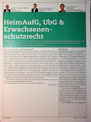 Vorschauseite 1: Institutionalisierte Eingriffe in das Grundrecht auf persönliche Freiheit abseits des HeimAufG