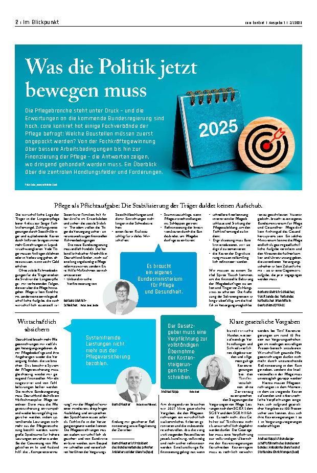 Vorschauseite 1: Was die Politik jetzt bewegen muss