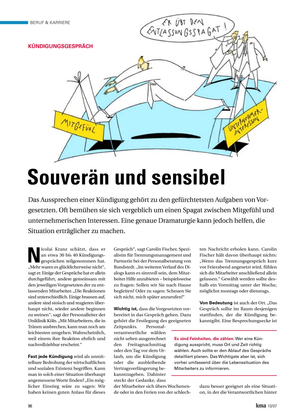 Vorschauseite 1: Souverän und sensibel