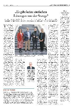 Vorschauseite 1: „Es gibt keine einfachen Lösungen von der Stange.“
