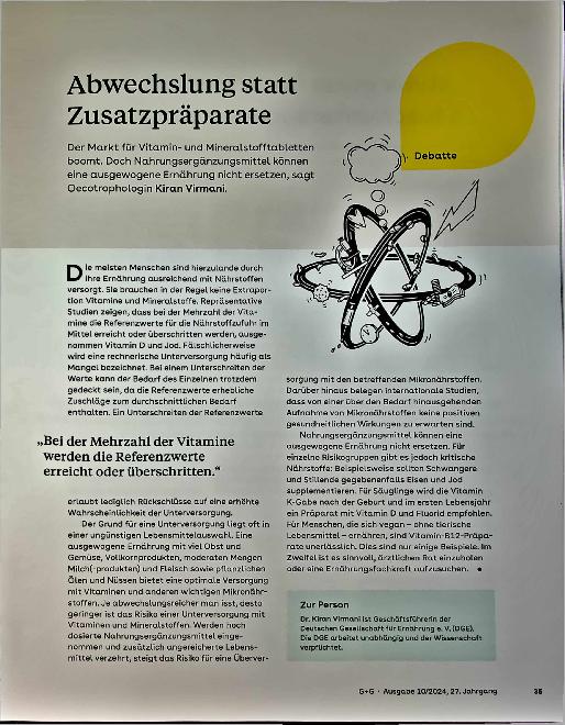 Vorschauseite 1: Abwechslung statt Zusatzpräparate