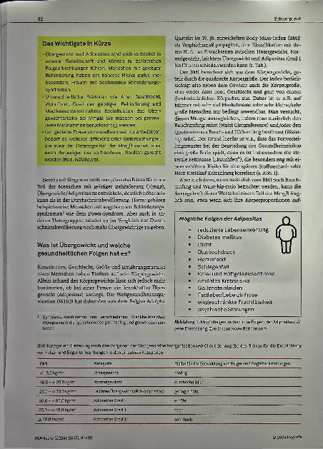 Vorschauseite 2: Welche Faktoren beeinflussen das Übergewichtsrisiko bei Menschen mit geistiger Behinderung?