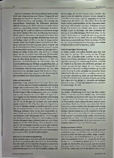 Vorschauseite 4: Welche Faktoren beeinflussen das Übergewichtsrisiko bei Menschen mit geistiger Behinderung?
