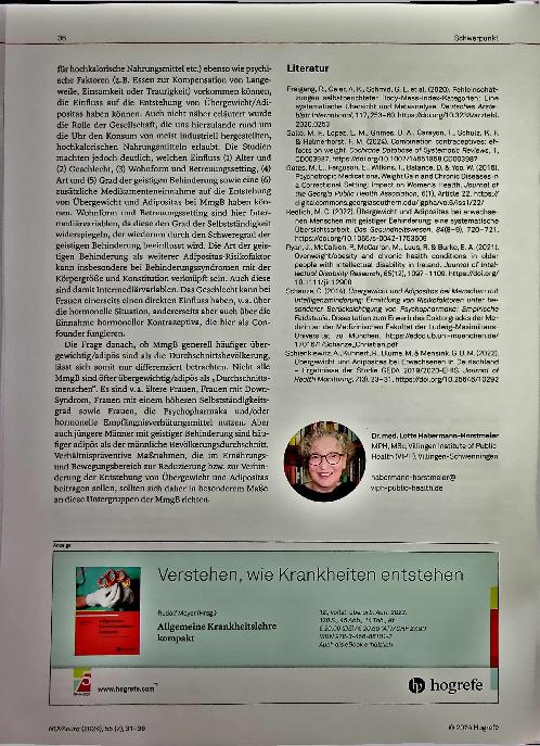 Vorschauseite 6: Welche Faktoren beeinflussen das Übergewichtsrisiko bei Menschen mit geistiger Behinderung?