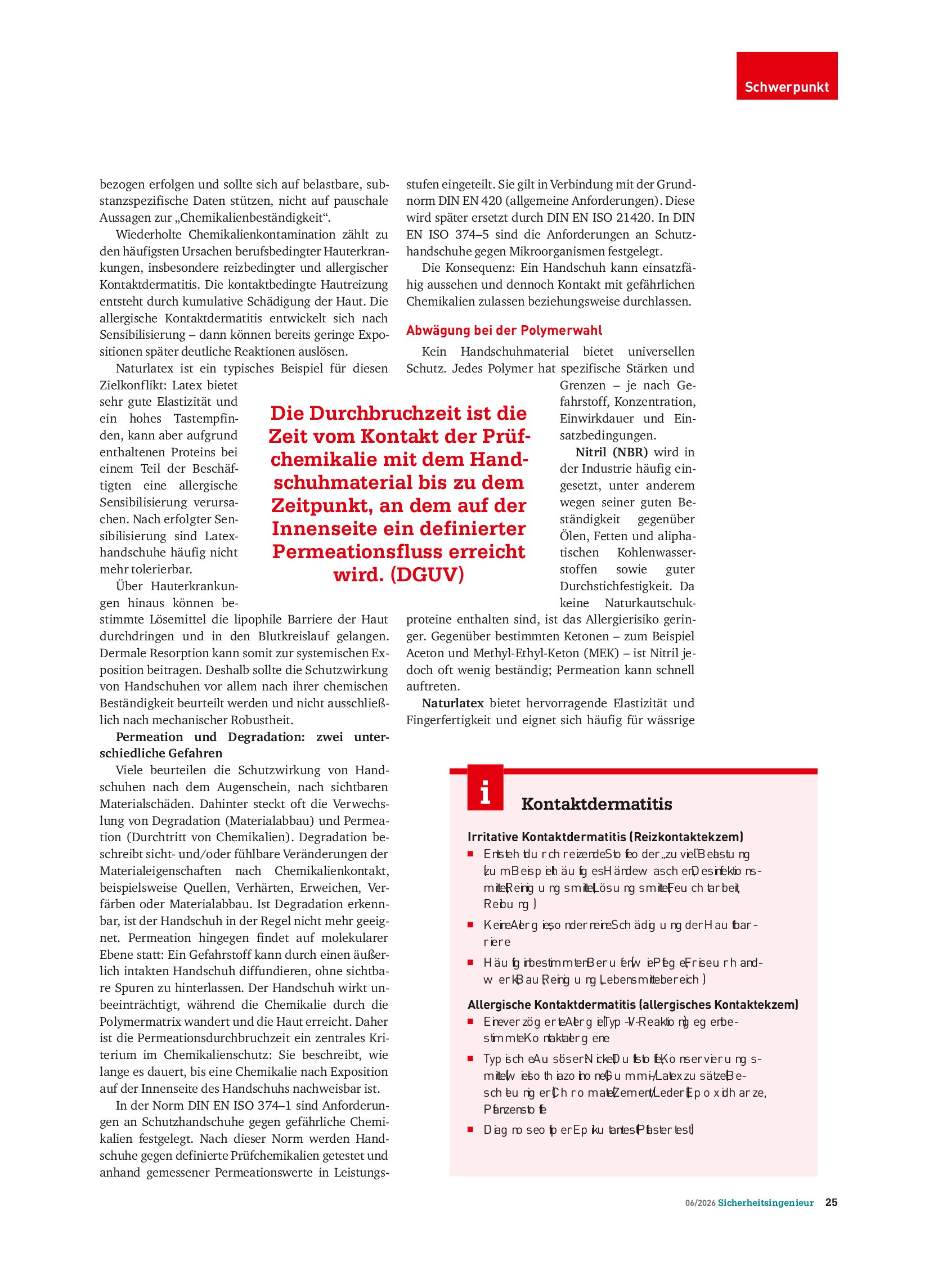 Vorschauseite 2: Polymere für Chemikalienschutzhandschuhe. Warum die richtige Wahl wichtig ist