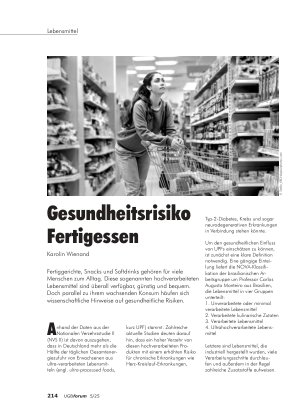 Vorschauseite 1: Gesundheitsrisiko Fertigessen