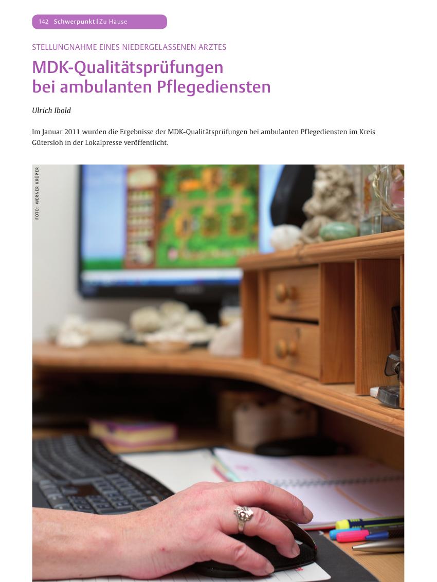 Vorschauseite 1: MDK-Qualitätsprüfungen bei ambulanten Pflegediensten