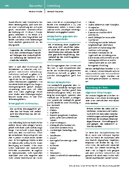 Vorschauseite 3: Todesfeststellung und Leichenschau