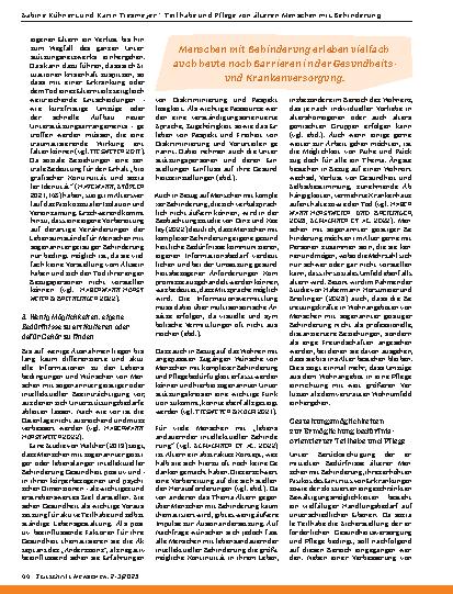 Vorschauseite 5: Teilhabe und Pflege von älteren Menschen mit Behinderung – Aufgaben und Gestaltungsmöglichkeiten