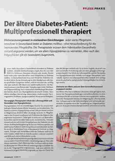 Vorschauseite 1: Der ältere Diabetes-Patient: Multiprofessionell therapiert