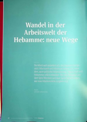 Vorschauseite 1: Wandel in der Arbeitswelt der Hebamme: neue Wege