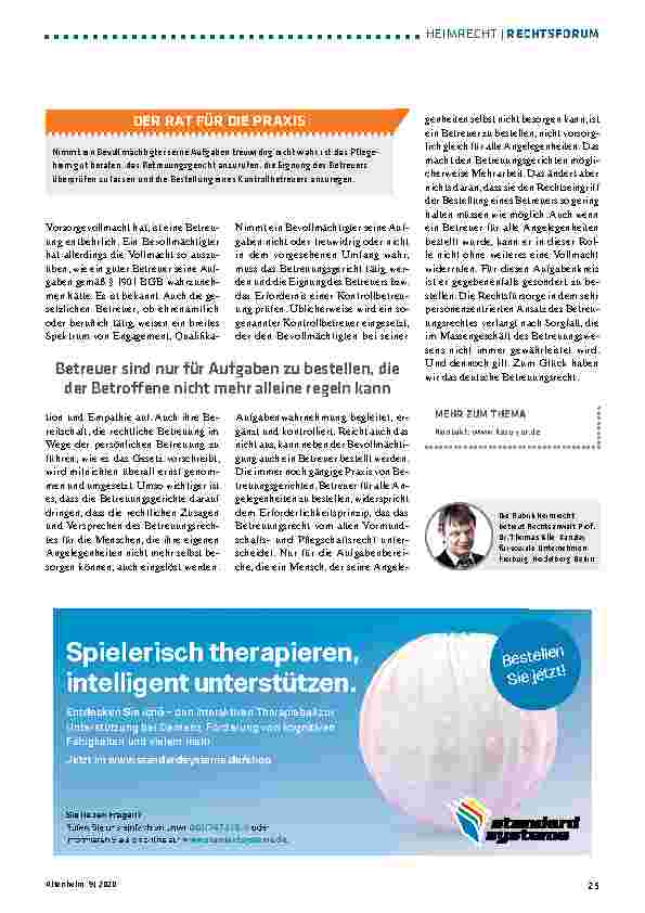 Vorschauseite 2: Falls der Betreuer versagt, kann der Widerruf der Vollmacht folgen.