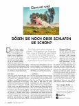 Vorschauseite 1: Dösen Sie noch oder schlafen Sie schon ?