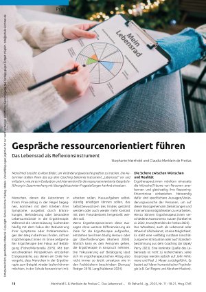 Vorschauseite 1: Gespräche ressourcenorientiert führen Das Lebensrad als Reflexionsinstrument