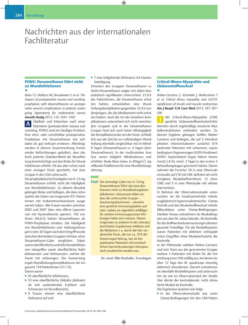 Vorschauseite 1: Nachrichten aus der internationalen Fachliteratur