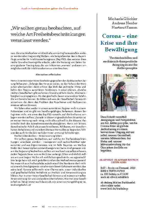 Vorschauseite 4: Freiheit trotz Lockdown