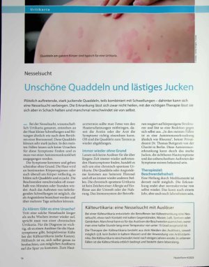 Vorschauseite 1: Nesselsucht Unschöne Quaddeln und lästiges Jucken
