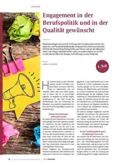 Vorschauseite 1: Engagement in der Berufspolitik und in der Qualität gewünscht: 1. Teil