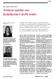 Vorschauseite 1: "Immer weiter so" funktioniert nicht mehr.