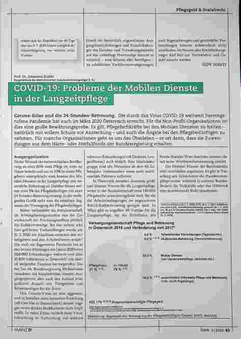 Vorschauseite 2: COVID-19 - Auswirkungen auf Sozialgerichtsverfahren und Verfahren der Sozialversicherungsträger.
