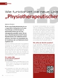 Vorschauseite 1: Wie funktioniert die neue Leistungsposition "Physiotherapeutischer Bericht"?