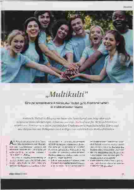 Vorschauseite 1: „ Multikult i“ Eine personzentrierte Arbeitskultur fördert gute Zusammenarbeit in multikulturellen Teams