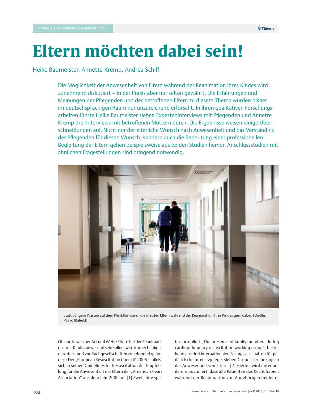 Vorschauseite 1: Eltern möchten dabei sein!