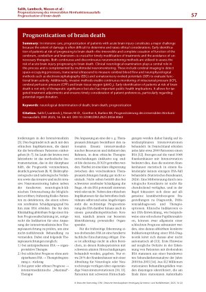 Vorschauseite 2: Prognostizierung des irreversiblen Hirnfunktionsausfalls