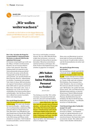 Vorschauseite 1: „Wir wollen weiterwachsen”