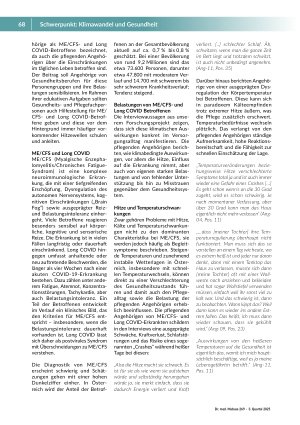 Vorschauseite 2: Hitze trifft Erschöpfung ME/CFS und Long COVID-Betroffene im Klimawandel