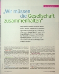 Vorschauseite 2: Wir müssen die Gesellschaft zusammenhalten.
