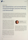 Vorschauseite 1: Von tatsächlichen und vermeintlichen Zusammenhängen zwischen Wirkung und Wirksamkeit
