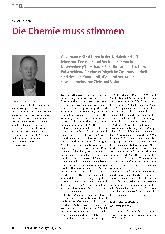 Vorschauseite 1: Die Chemie muss stimmen.