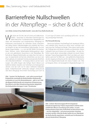 Vorschauseite 1: Barrierefreie Nullschwellen in der Altenpflege – sicher & dicht