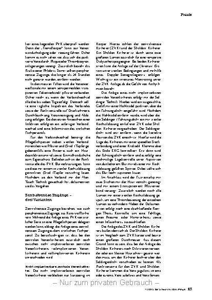 Vorschauseite 4: Vom Broviac bis zum Port