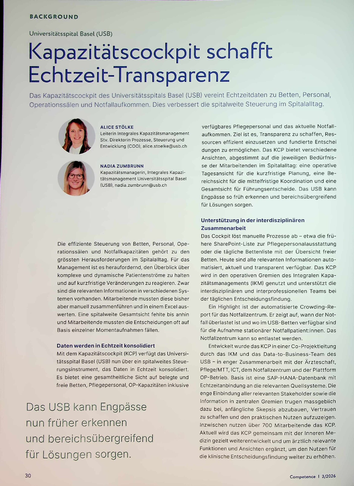 Vorschauseite 1: Kapazitätscockpit schafft Echtzeit-Transparenz
