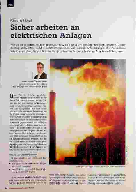 Vorschauseite 1: PSA und PSAgS Sicher arbeiten an elektrischen Anlagen
