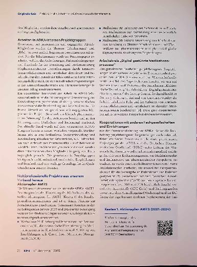 Vorschauseite 2: Einblick in die Arbeit der ADKA-Wissenschaftsreferentin