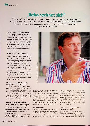 Vorschauseite 1: "Reha rechnet sich"