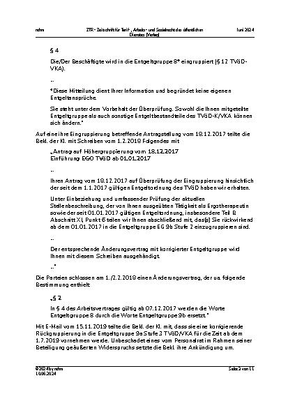 Vorschauseite 3: I. Tarifrecht Korrigierende Rückgruppierung – Höhergruppierungsantrag