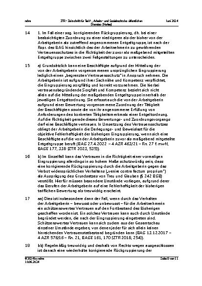 Vorschauseite 5: I. Tarifrecht Korrigierende Rückgruppierung – Höhergruppierungsantrag