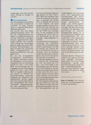 Vorschauseite 6: Untersagung einer Einrichtung, eine Führungskraft als Einrichtungsund Pflegedienstleiterin in Personalunion zu beschäftigen